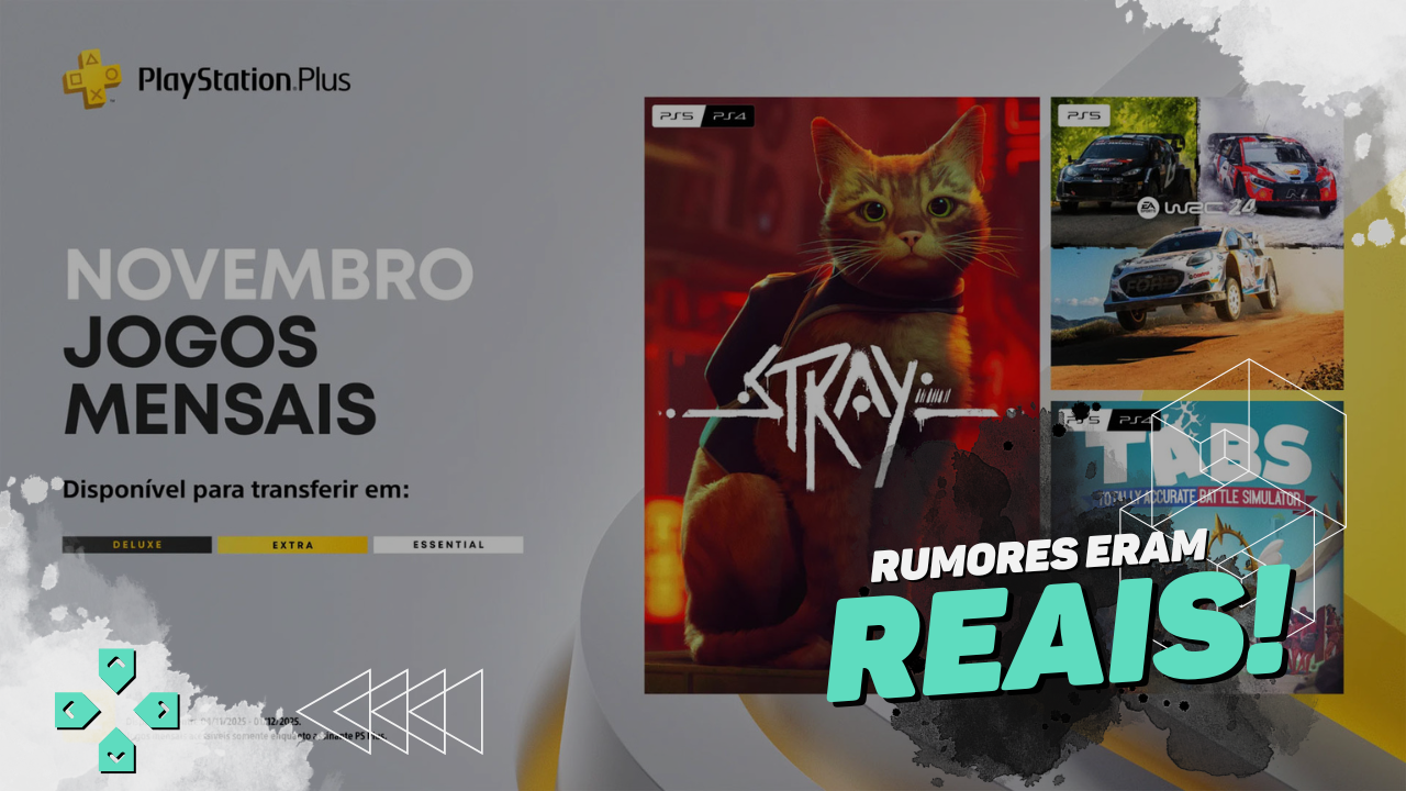 Stray lidera os lançamentos do PS Plus Essential de novembro com gatos, rali e batalhas desengonçadas